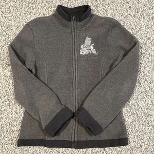 Disney Jacket Women Gray Full Zip Sherpa Winnie The Pooh Piglet Coat